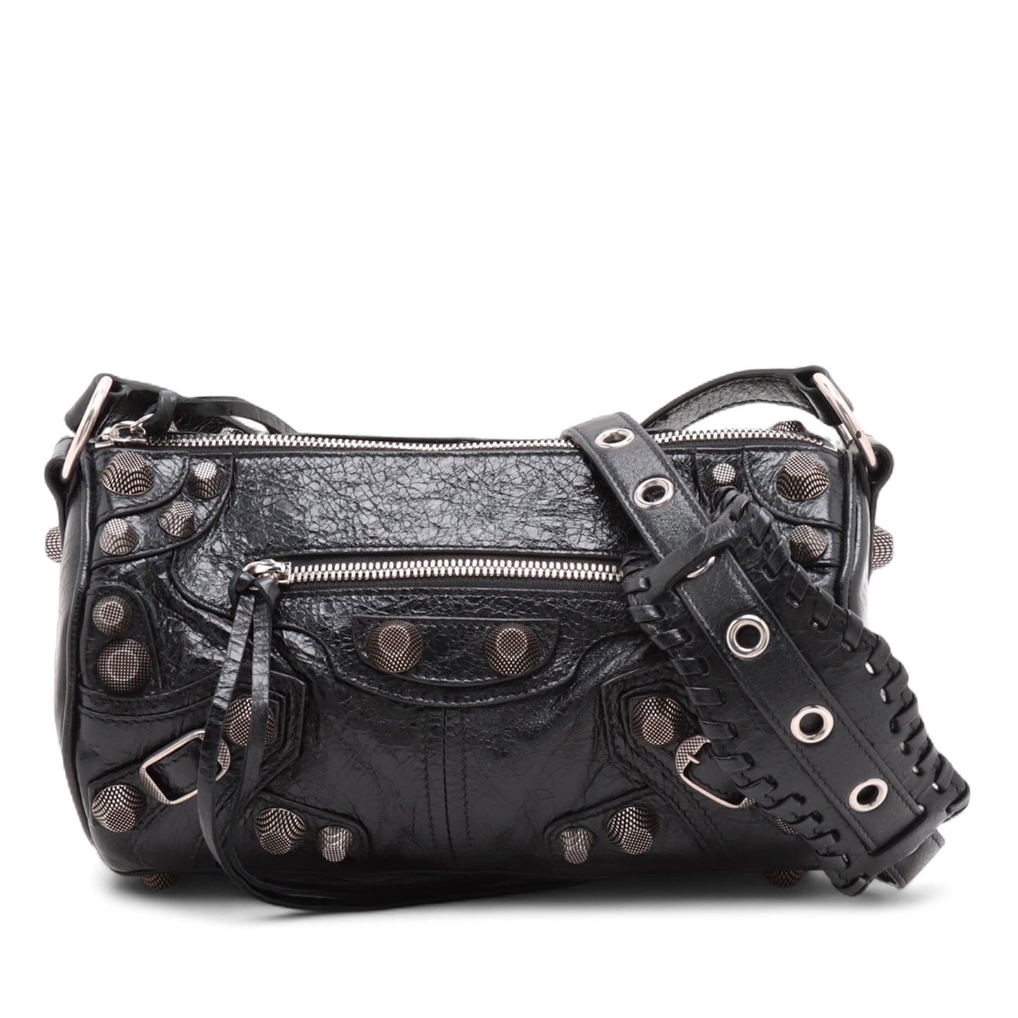 Balenciaga Lambskin Motocross Le Cagole Cylinder Crossbody
