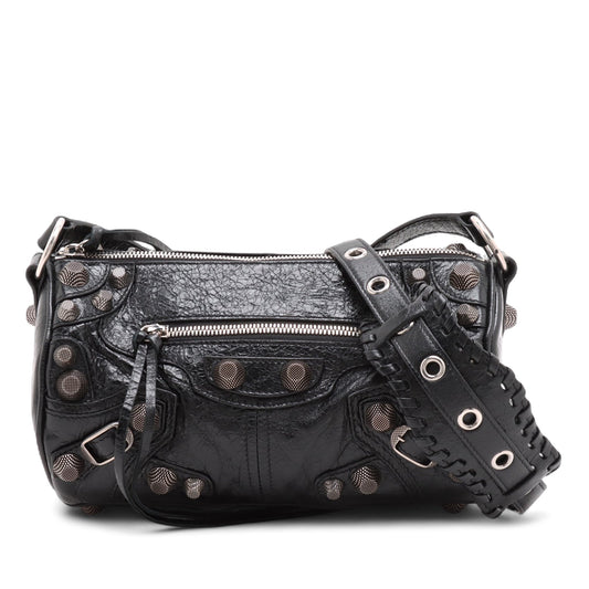 Balenciaga Lambskin Motocross Le Cagole Cylinder Crossbody
