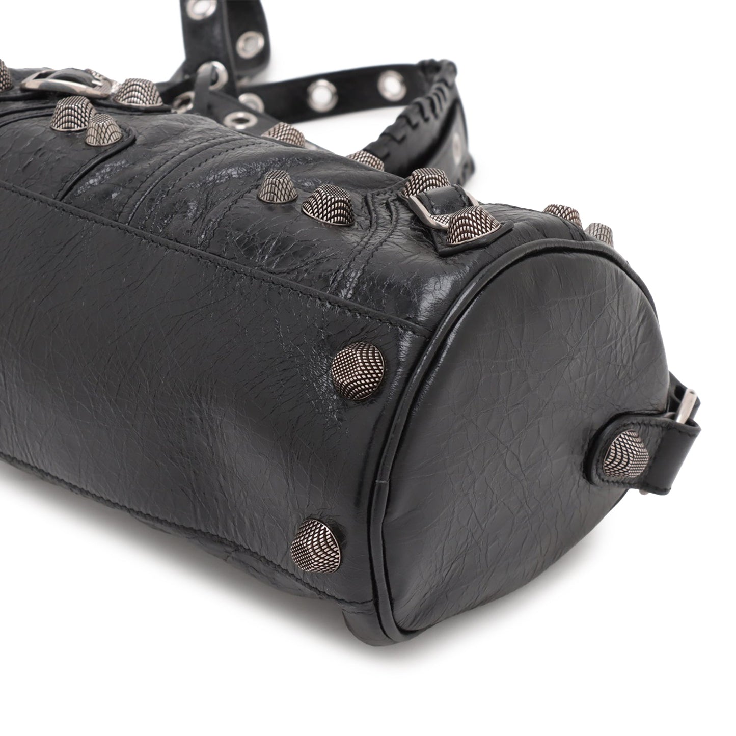 Balenciaga Lambskin Motocross Le Cagole Cylinder Crossbody