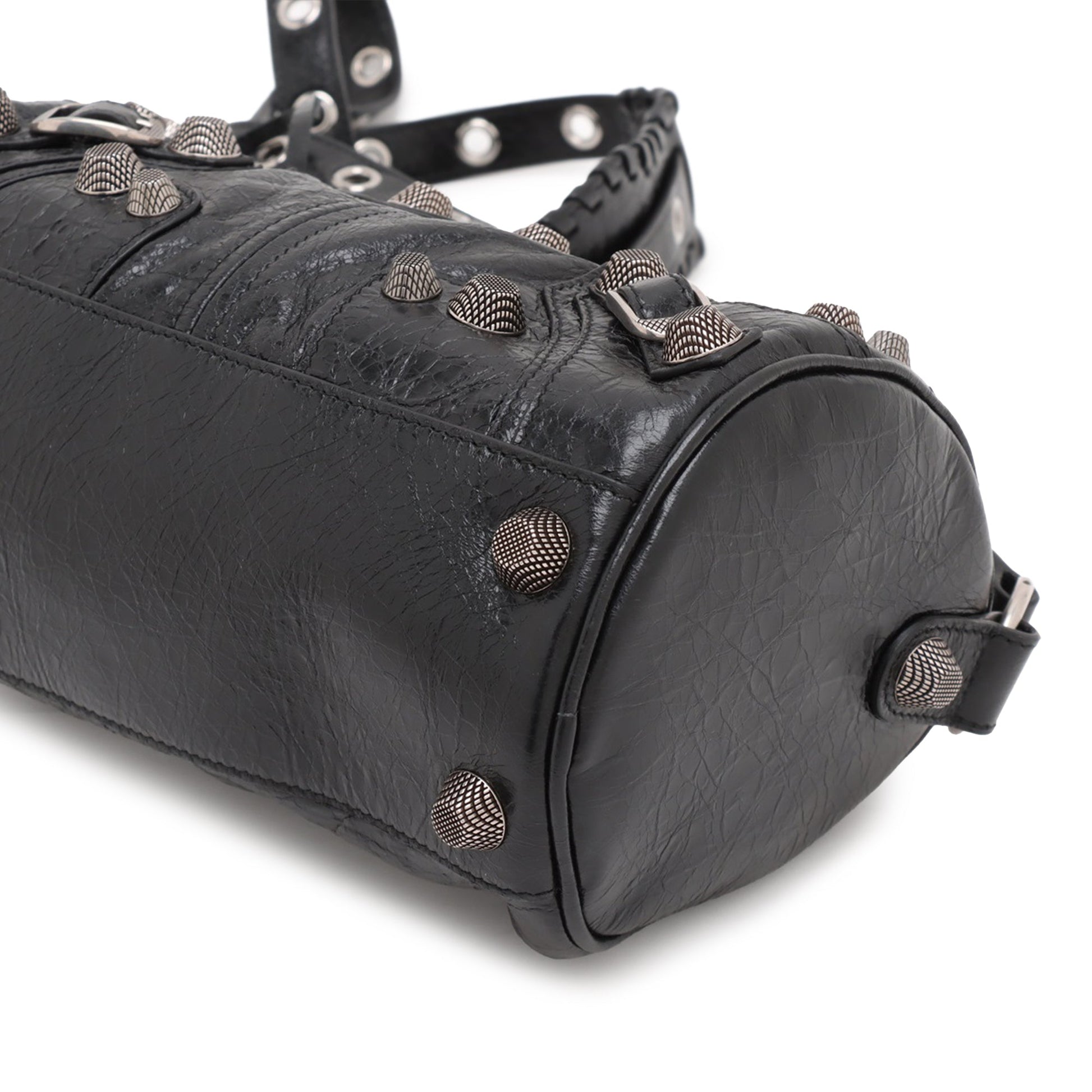 Balenciaga Lambskin Motocross Le Cagole Cylinder Crossbody
