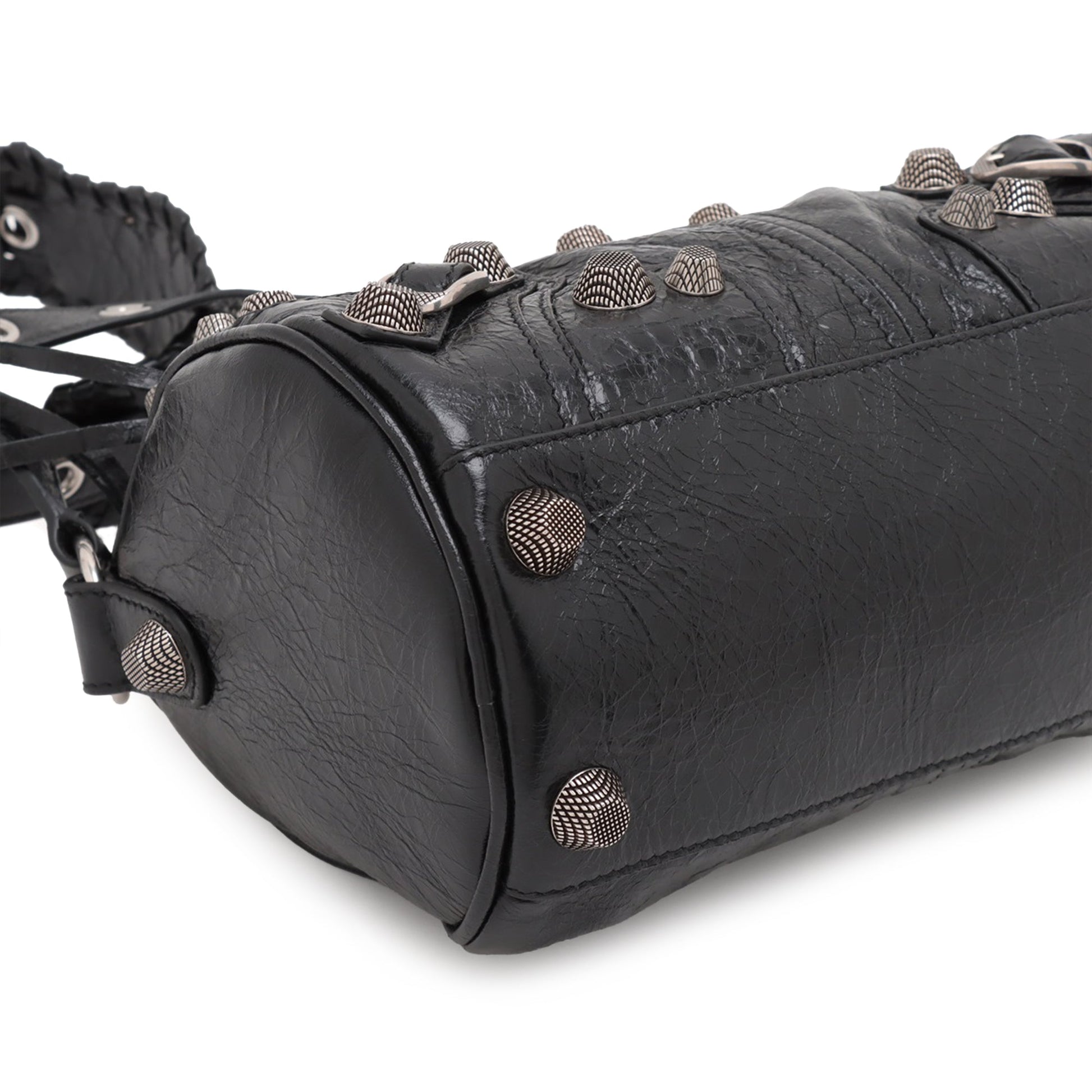 Balenciaga Lambskin Motocross Le Cagole Cylinder Crossbody