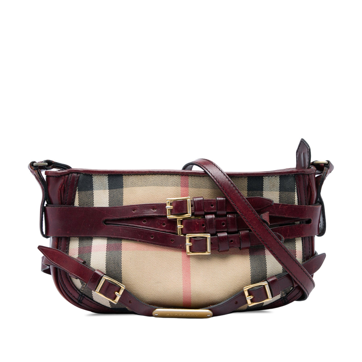 Burberry House Check Canvas Bridle Langford Crossbody