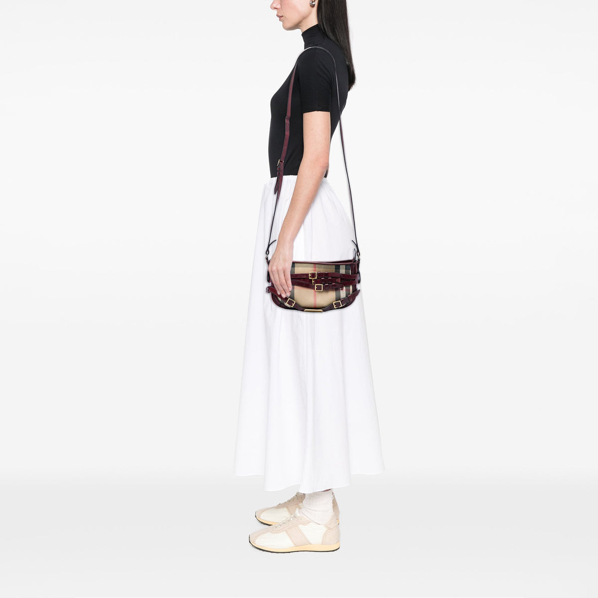 Burberry House Check Canvas Bridle Langford Crossbody