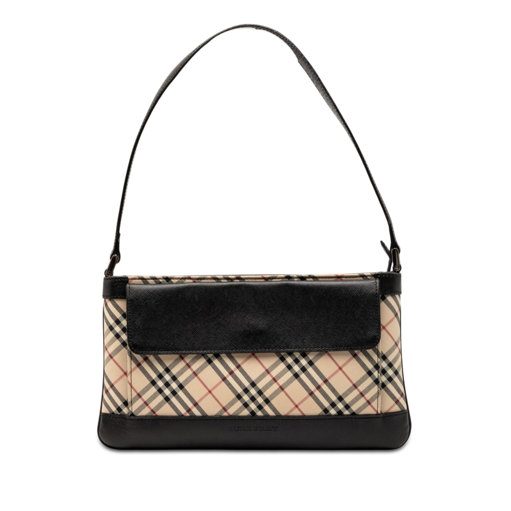 Burberry Nova Check Canvas Shoulder Bag