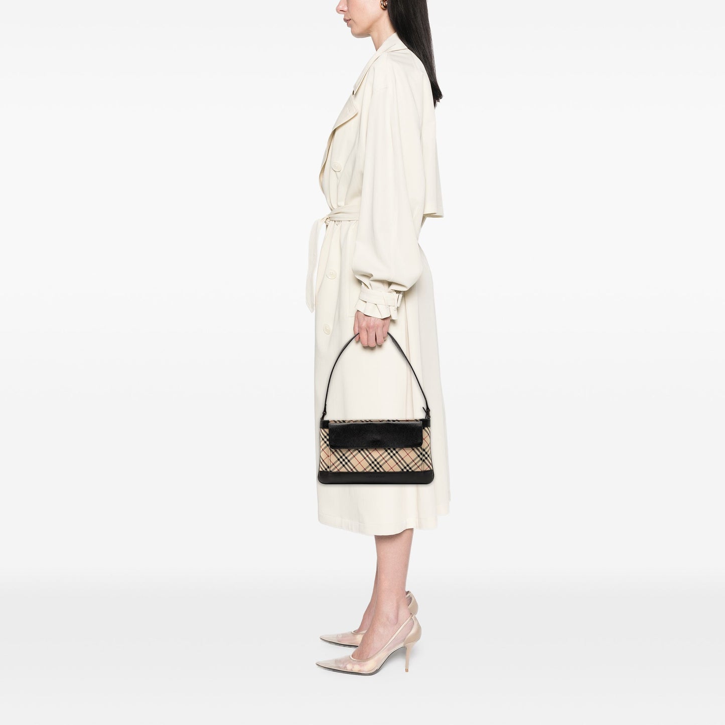 Burberry Nova Check Canvas Shoulder Bag