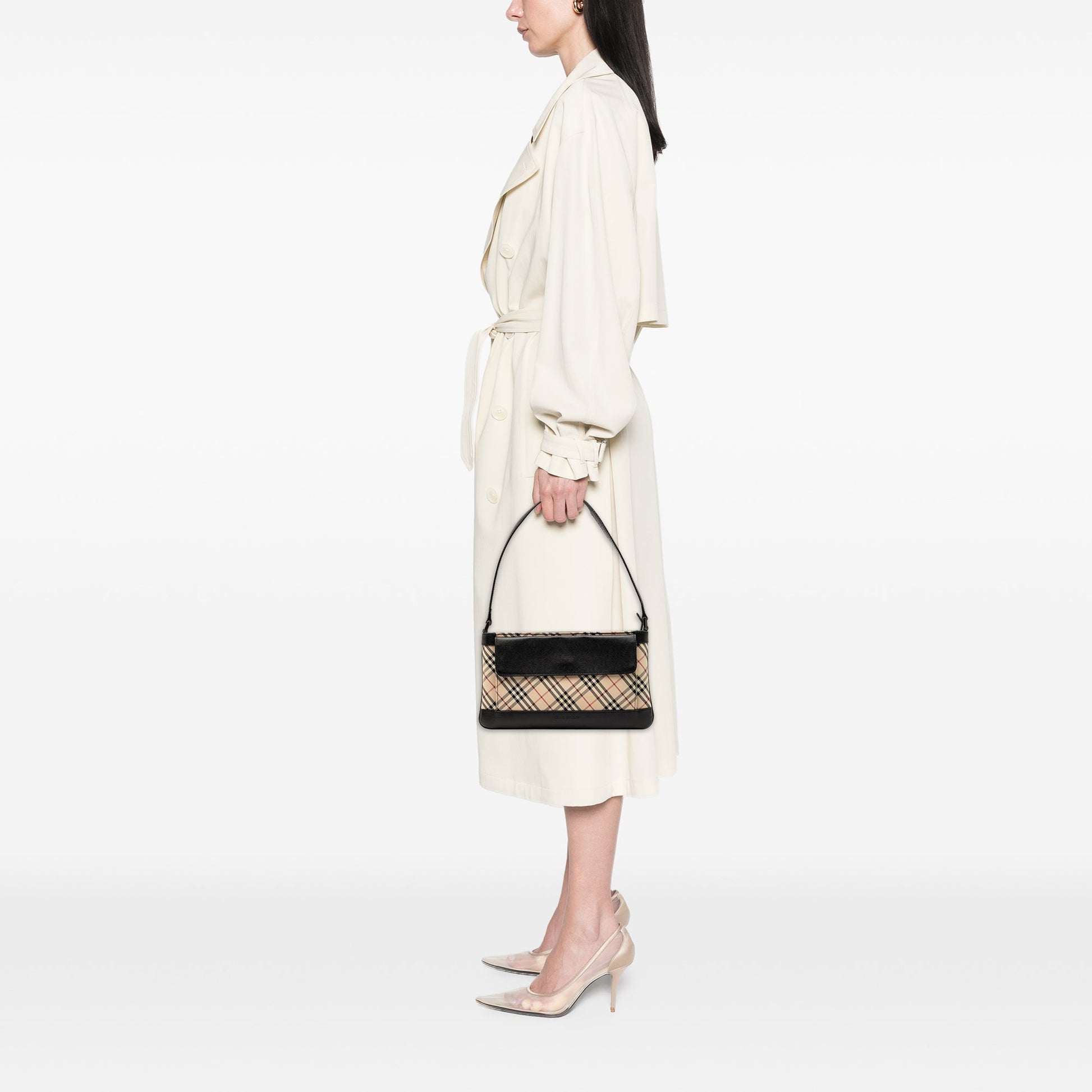 Burberry Nova Check Canvas Shoulder Bag