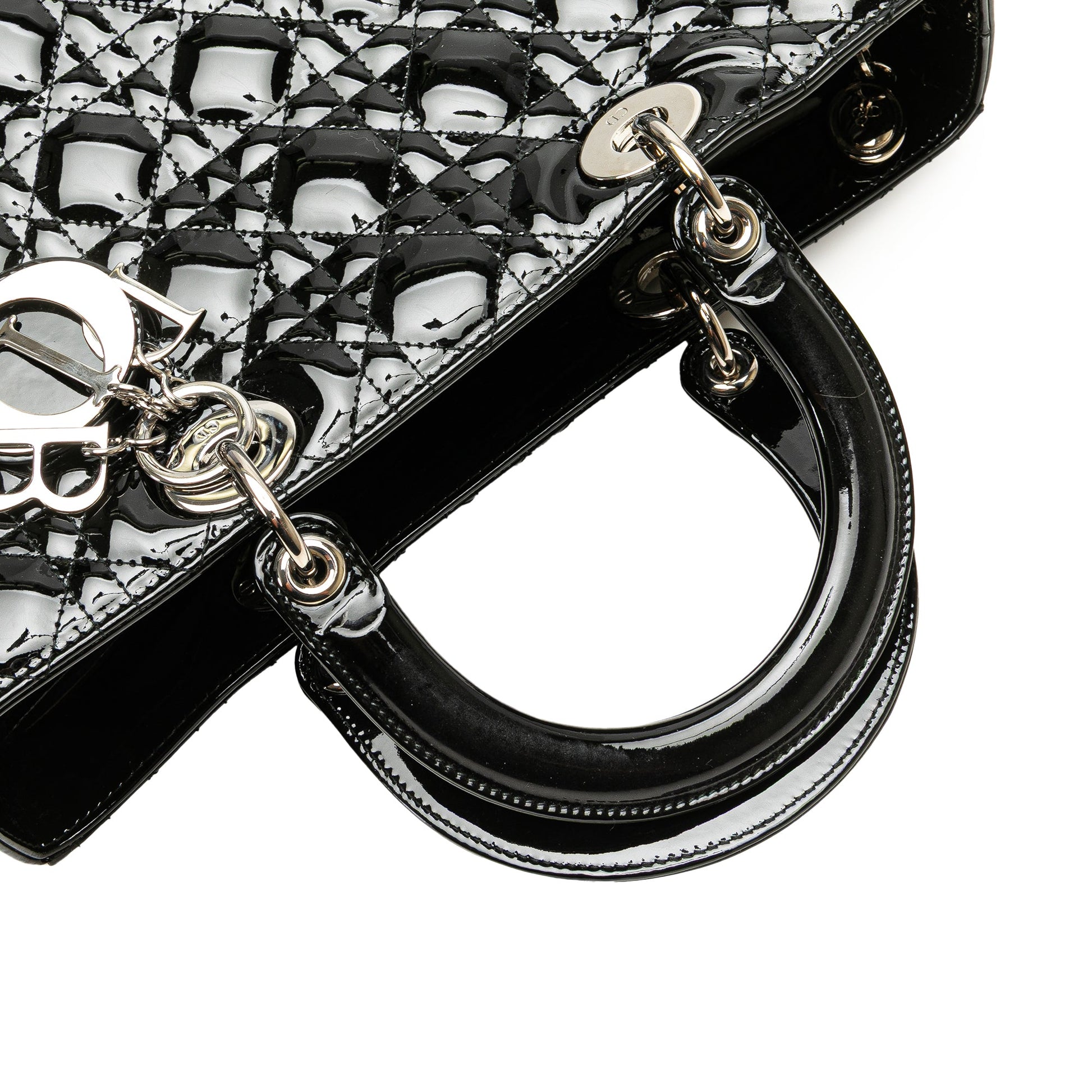 Dior Large Patent Cannage Lady Dior
