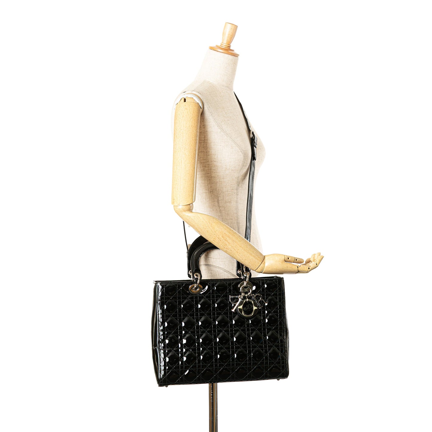 Dior Large Patent Cannage Lady Dior