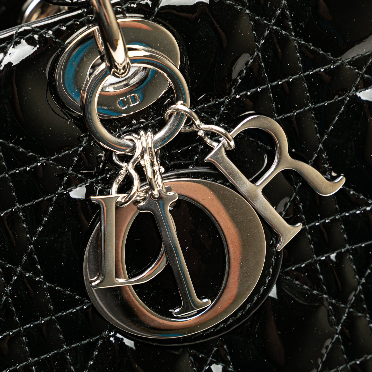 Dior Large Patent Cannage Lady Dior