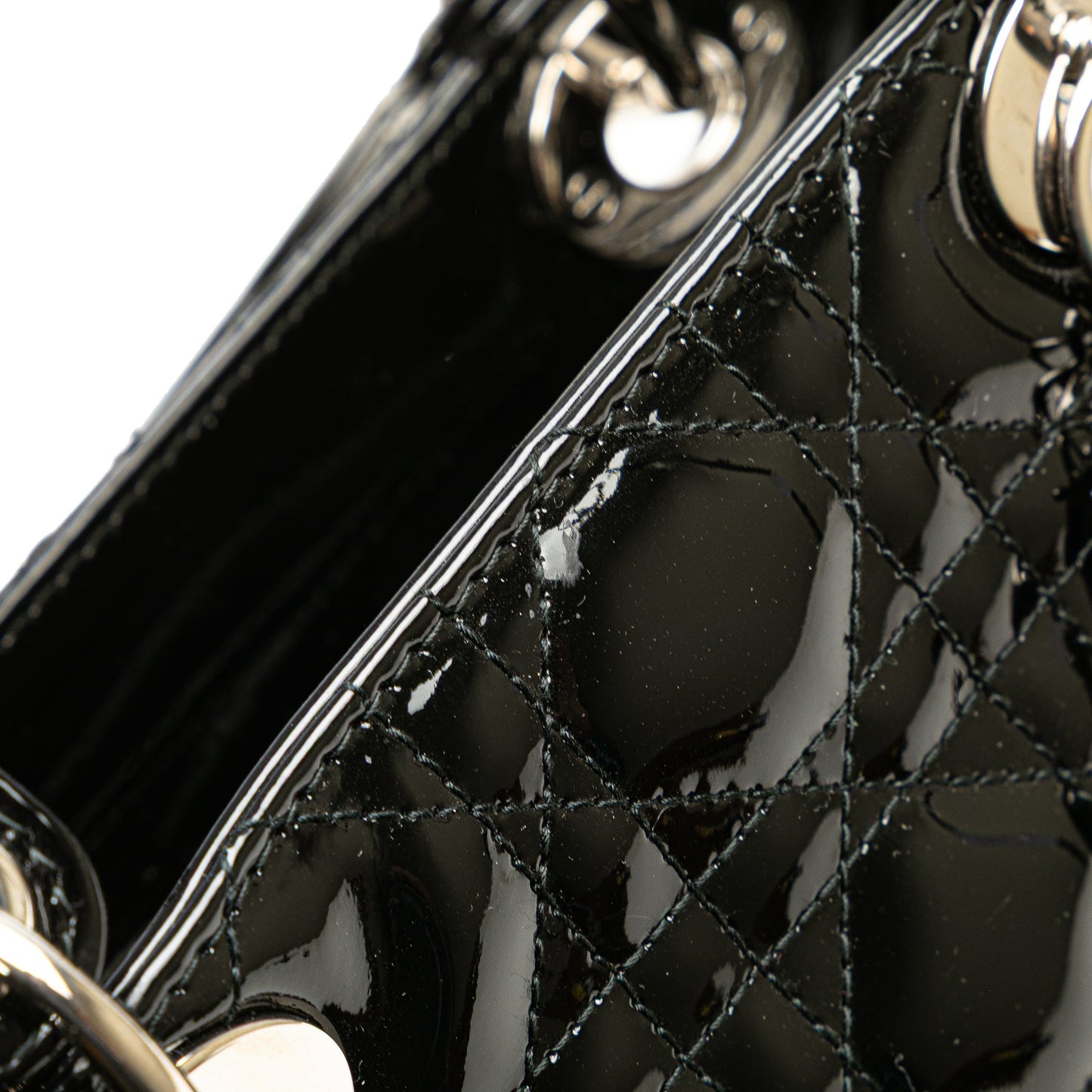 Dior Large Patent Cannage Lady Dior