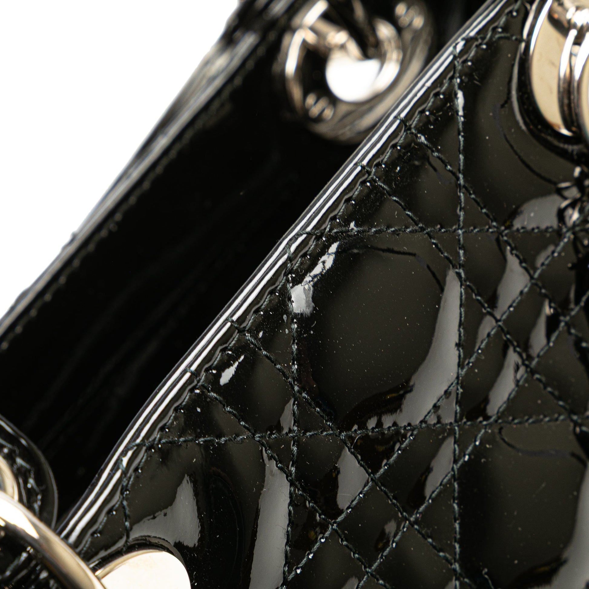 Dior Large Patent Cannage Lady Dior