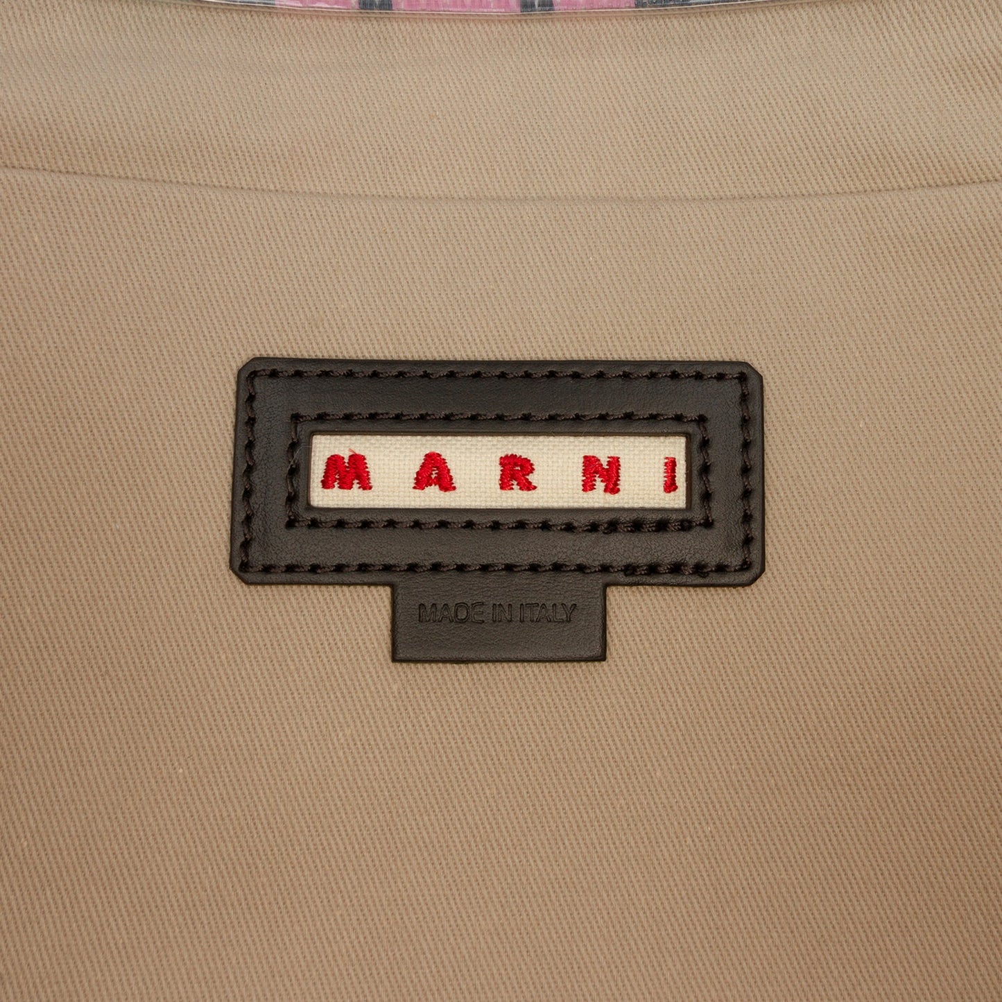 Marni PVC Glossy Grip Striped Tote