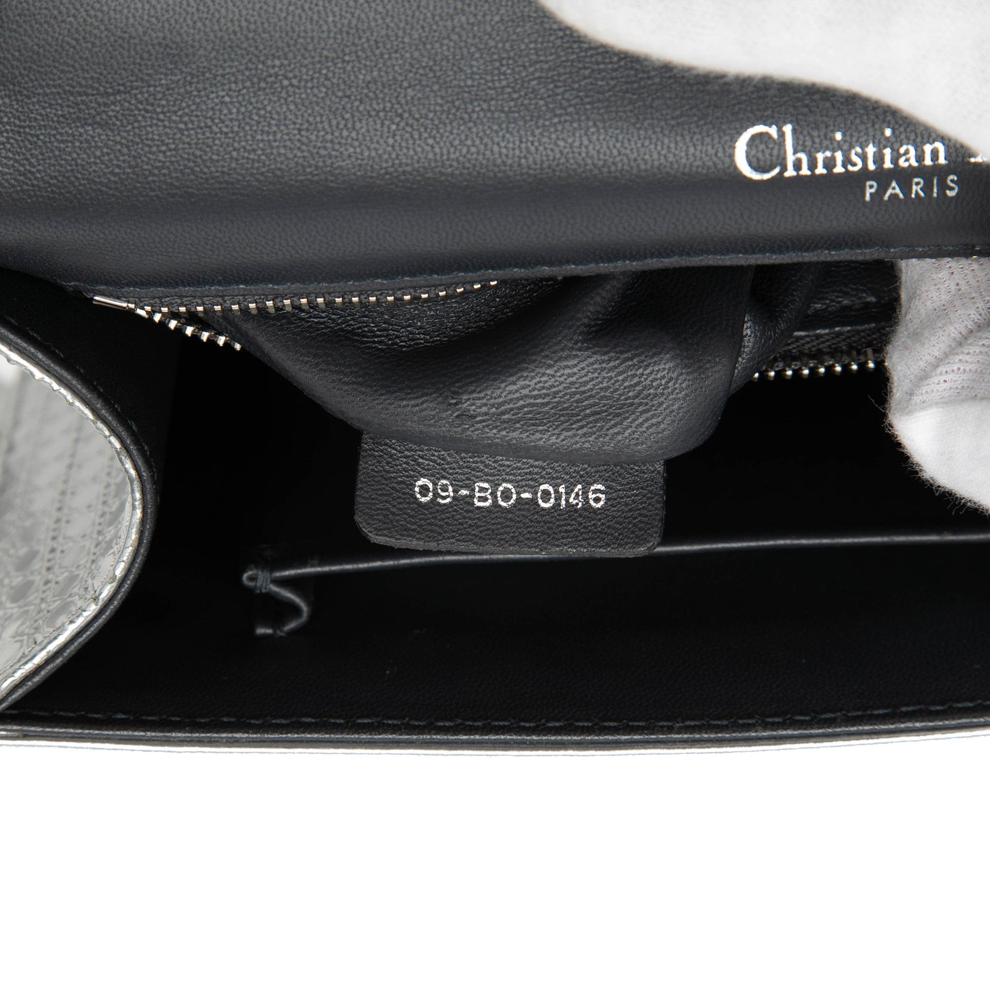 Dior Medium Metallic Patent Microcannage Diorama Flap