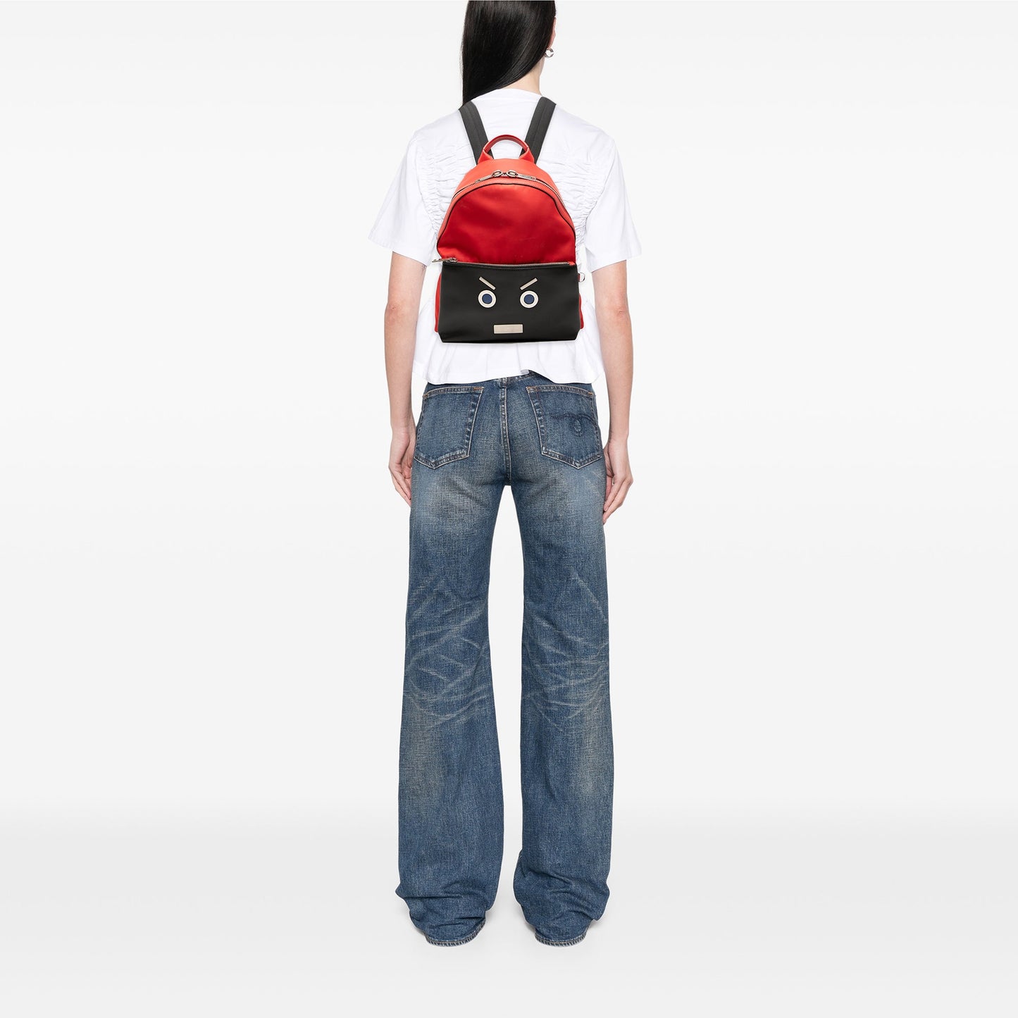 Fendi Nylon and Leather Faces Backpack