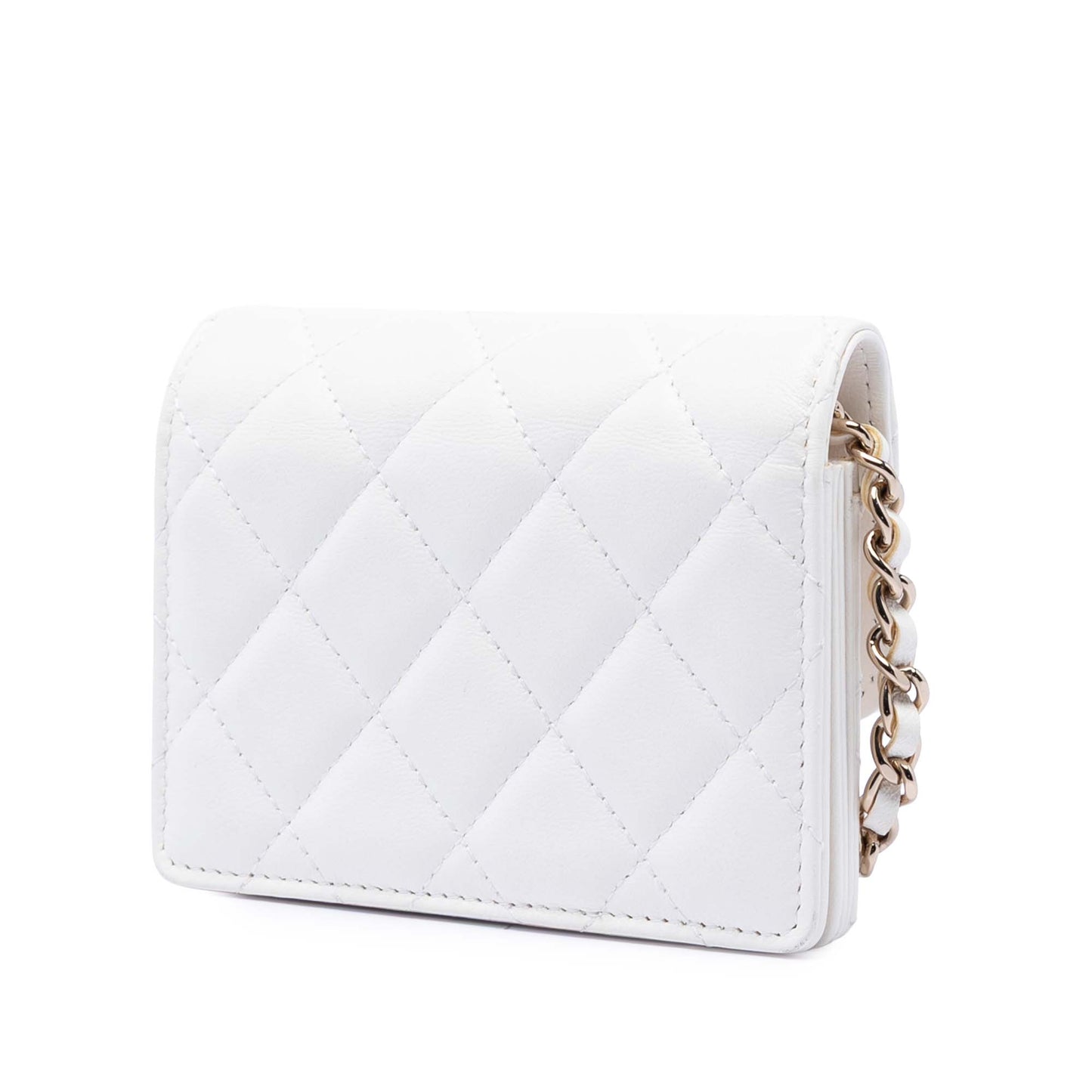 Chanel Quilted Lambskin My Chanel Lady Card Holder On Chain