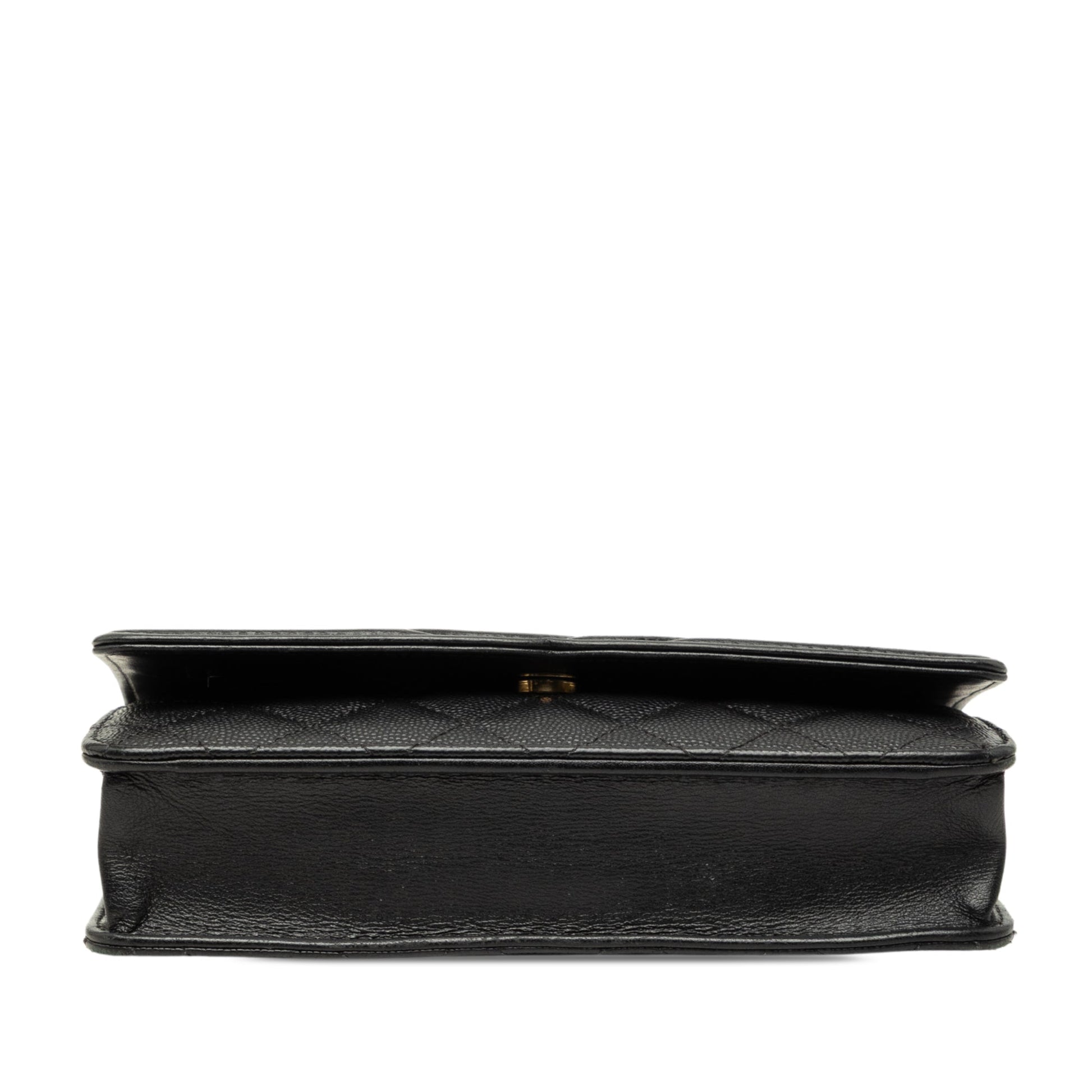 Chanel Caviar CC Filigree Wallet On Chain