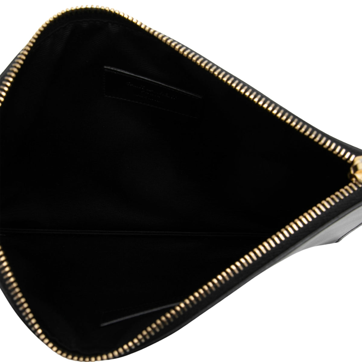 Saint Laurent Leather Zip Clutch