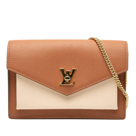 Bicolor Leather MyLockMe Chain Pochette