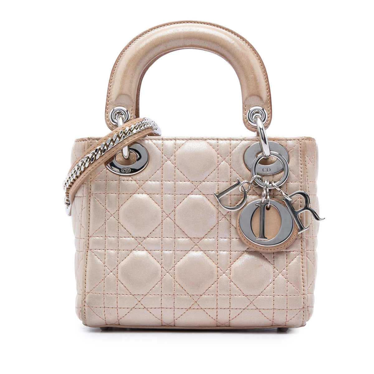 Dior Mini Iridescent Lambskin Cannage Lady Dior