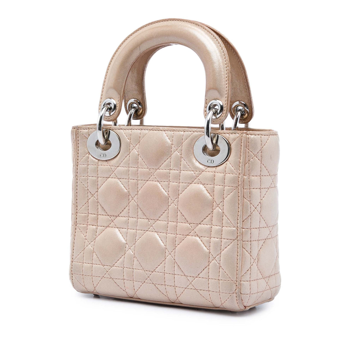 Dior Mini Iridescent Lambskin Cannage Lady Dior