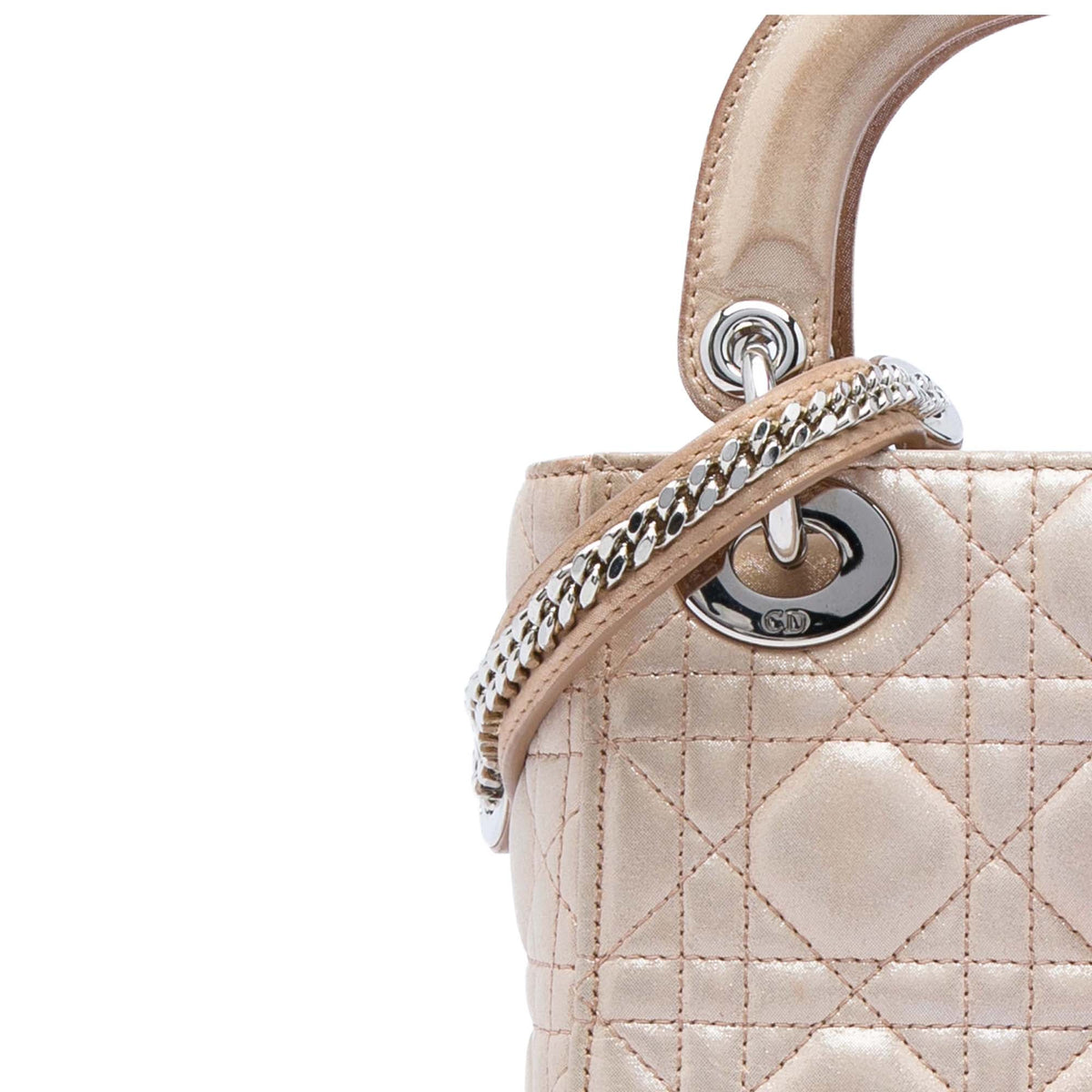 Dior Mini Iridescent Lambskin Cannage Lady Dior