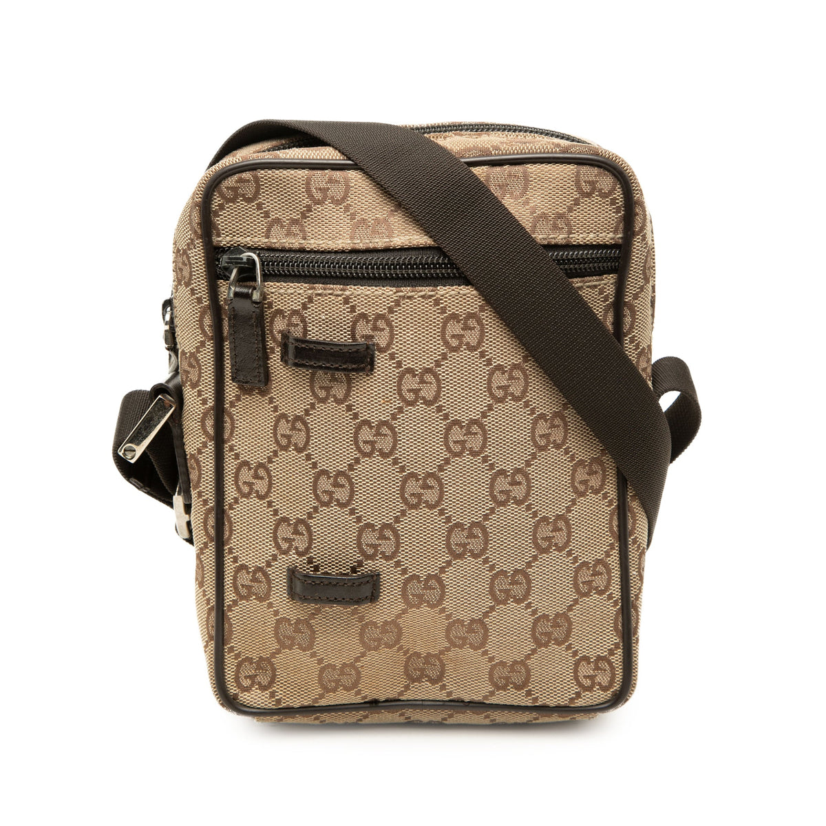 Gucci GG Canvas Crossbody — Beige
