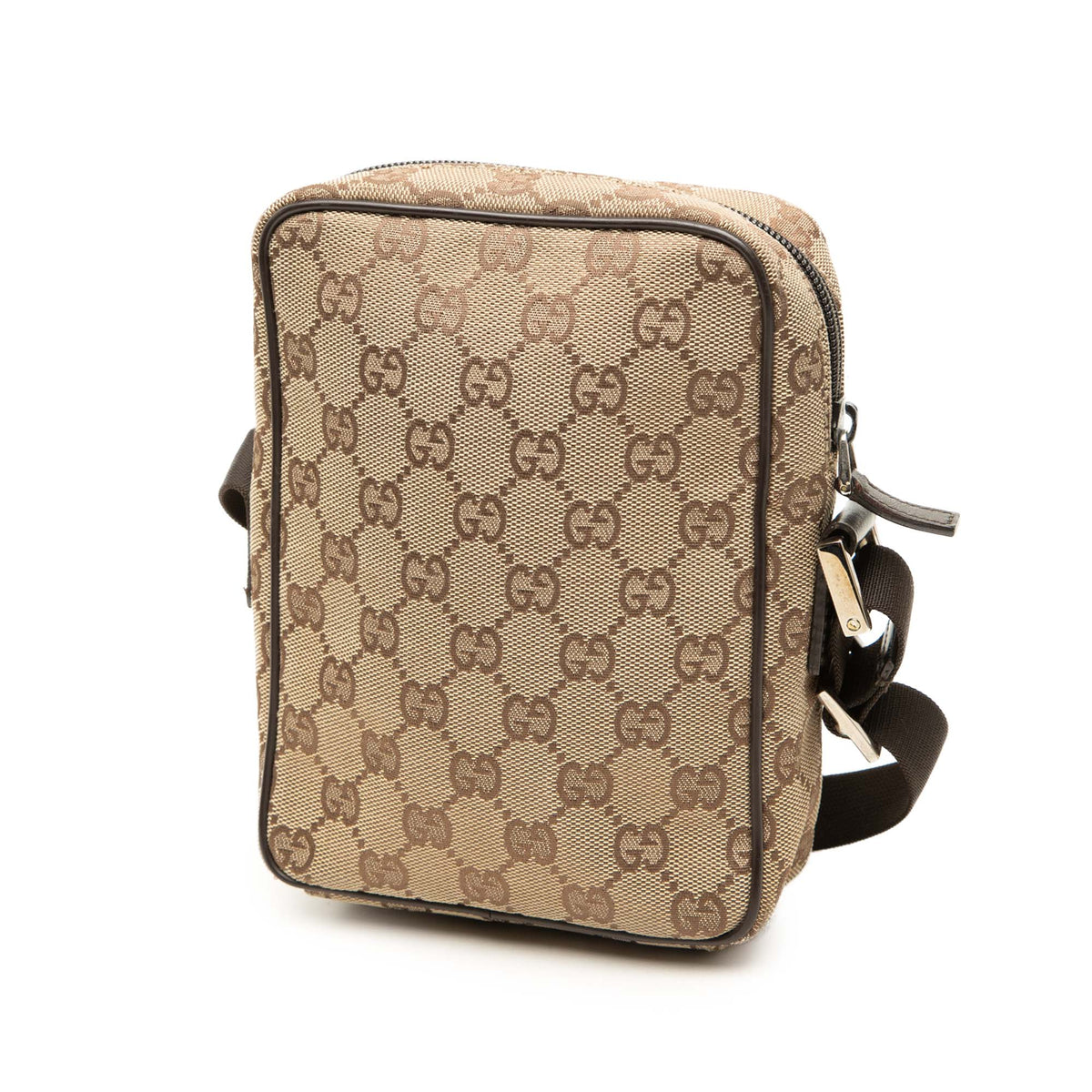 Gucci GG Canvas Crossbody — Beige