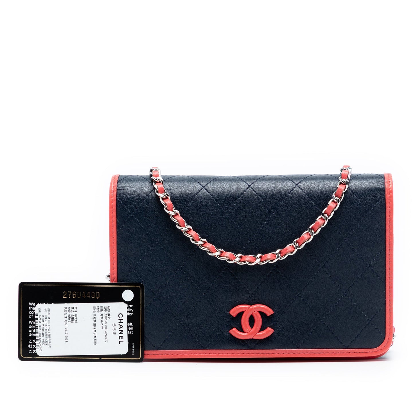 Chanel Quilted Lambskin Color Pop CC Wallet on Chain