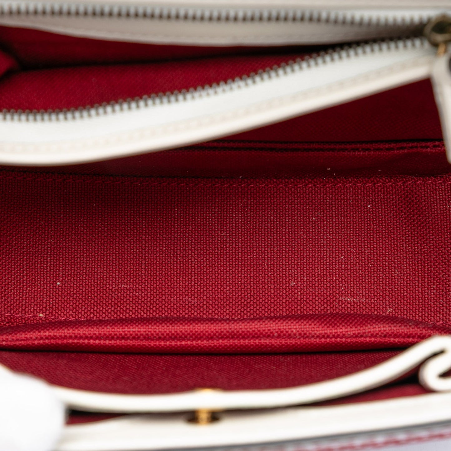 Gucci Small Calfskin Stitched Bamboo 1947 Top Handle Bag