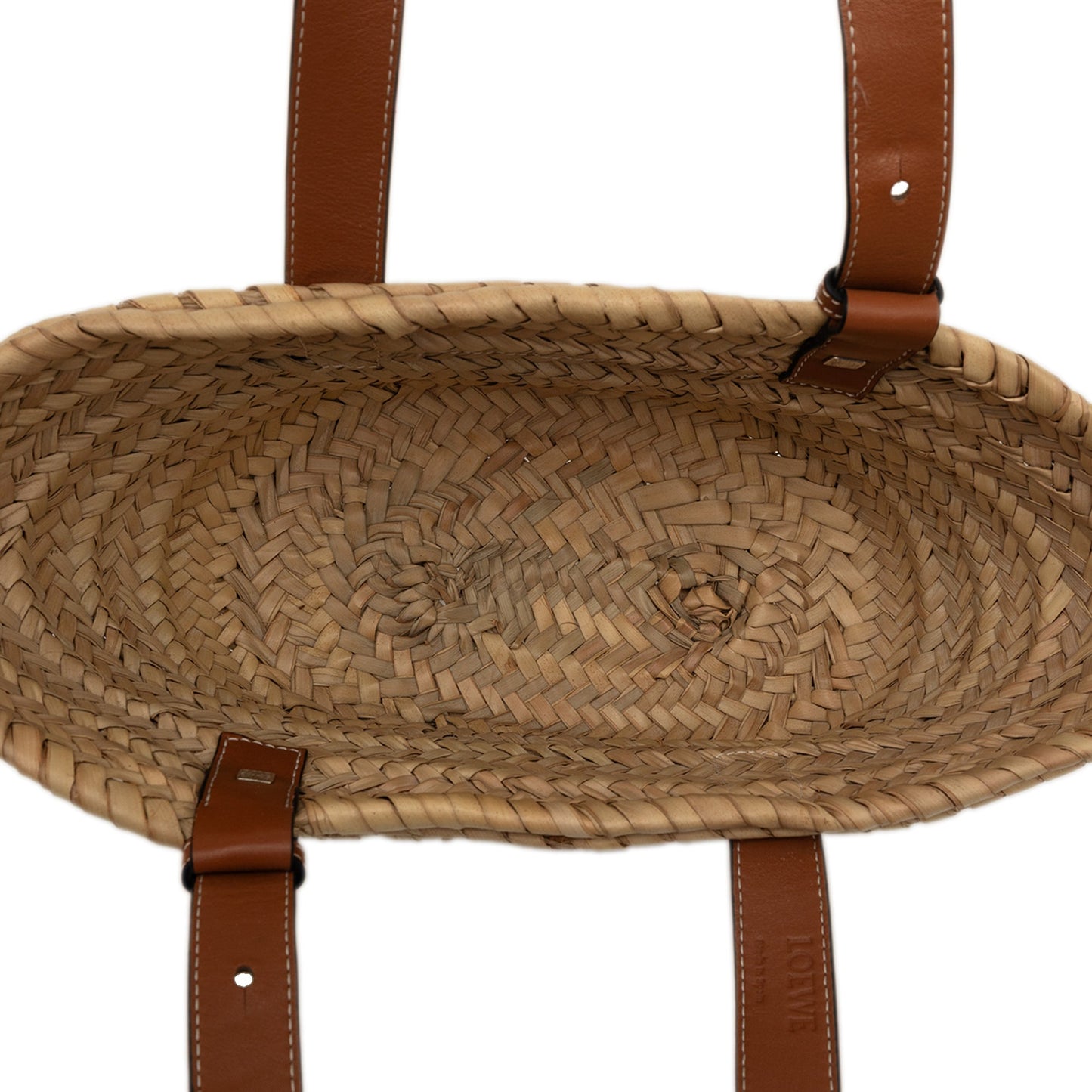 LOEWE Small Raffia Anagram Basket Tote