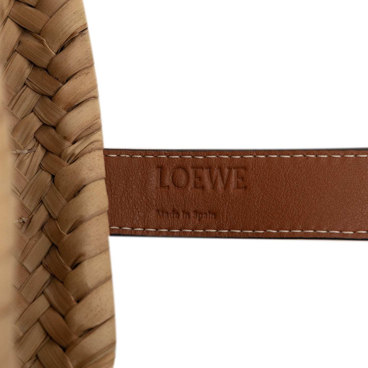 LOEWE Small Raffia Anagram Basket Tote