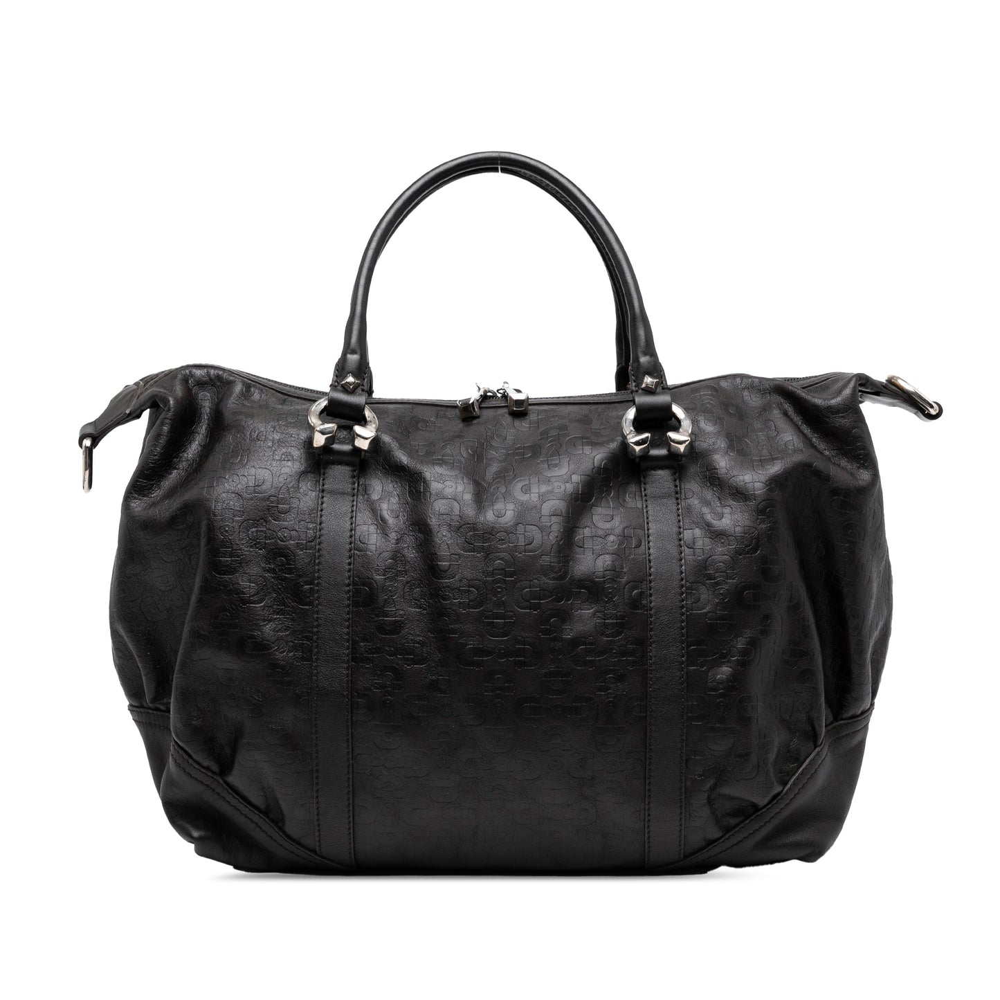 Gucci Embossed Leather Horsebit Satchel