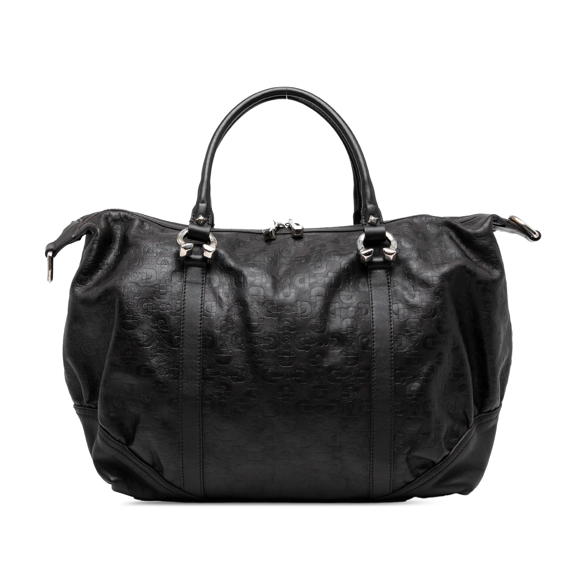 Gucci Embossed Leather Horsebit Satchel