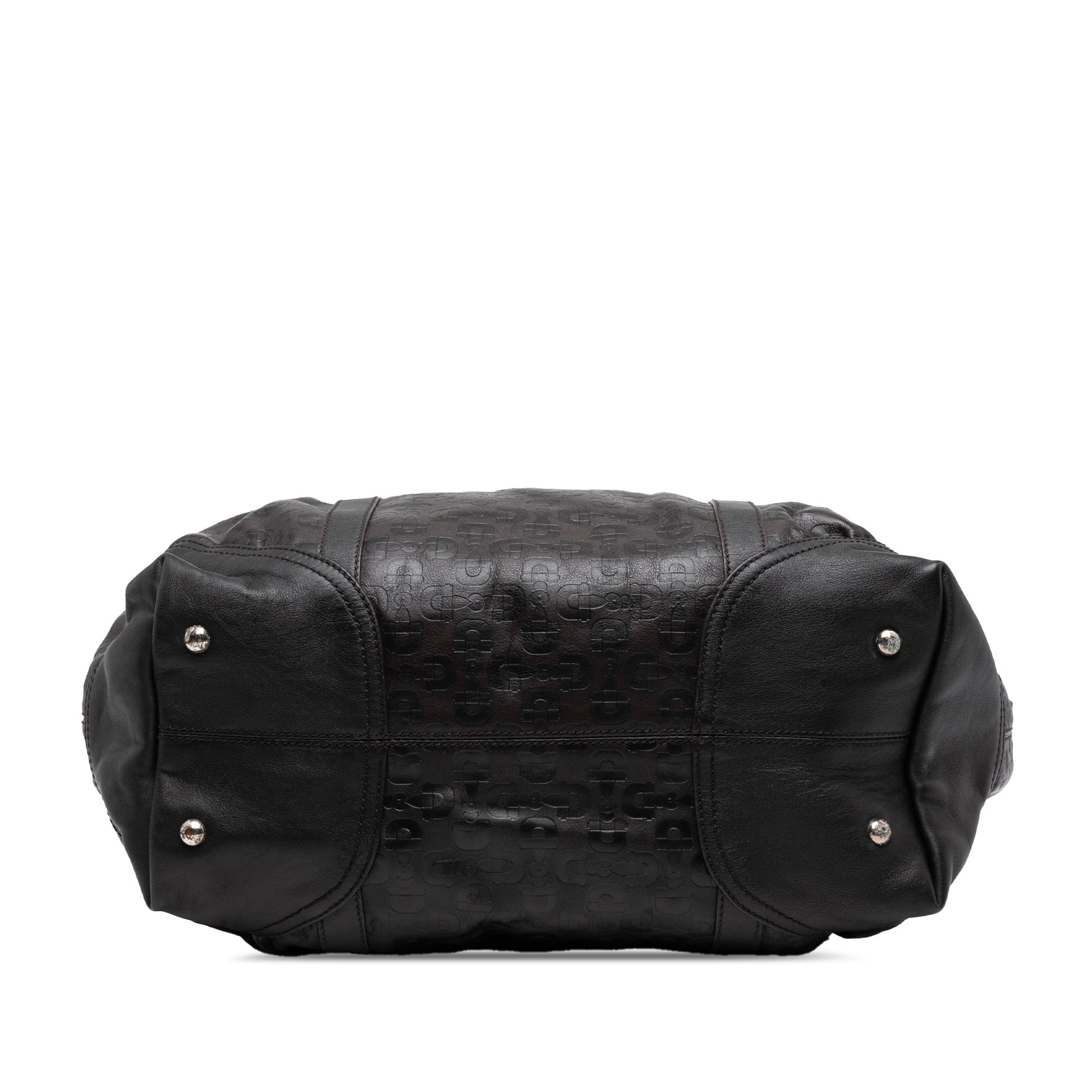 Gucci Embossed Leather Horsebit Satchel