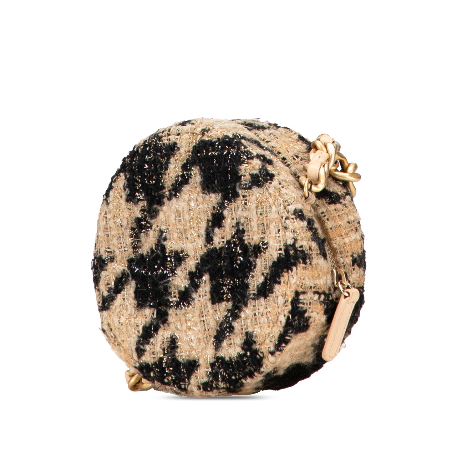 Chanel Tweed 19 Round Clutch with Chain and Coin Purse