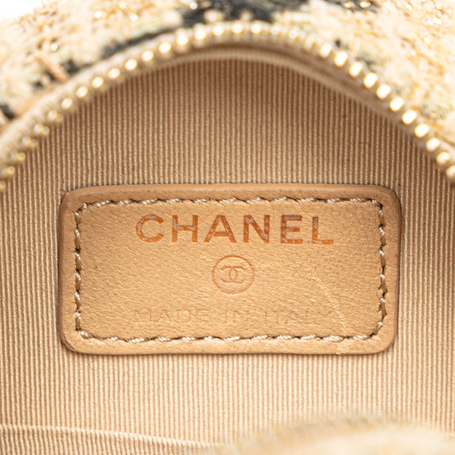 Chanel Tweed 19 Round Clutch with Chain and Coin Purse
