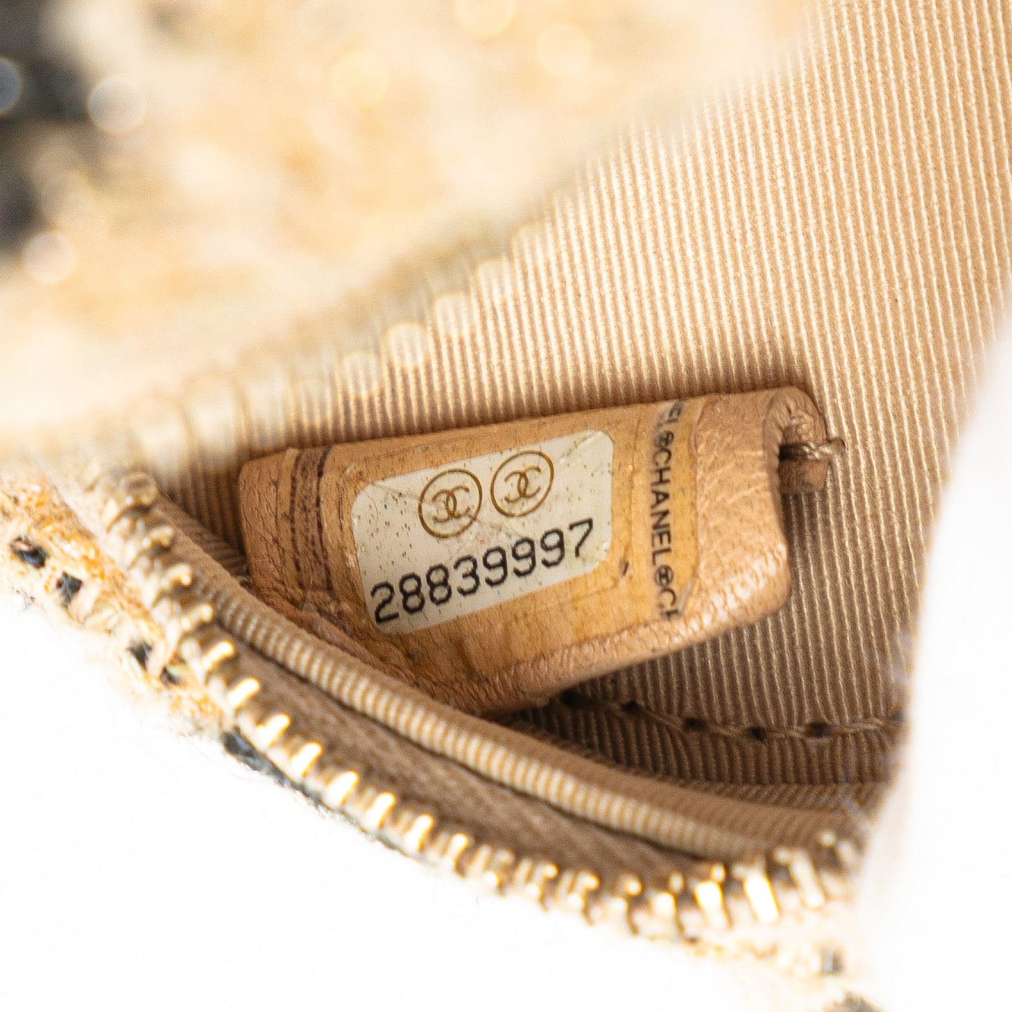 Chanel Tweed 19 Round Clutch with Chain and Coin Purse
