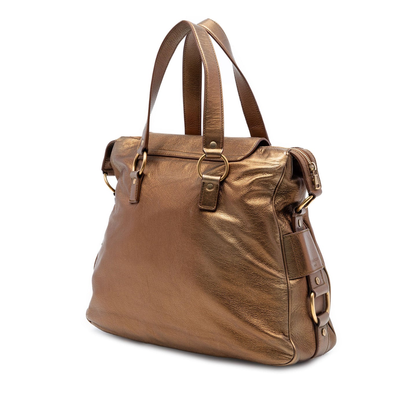 Saint Laurent Metallic Calfskin Muse Satchel