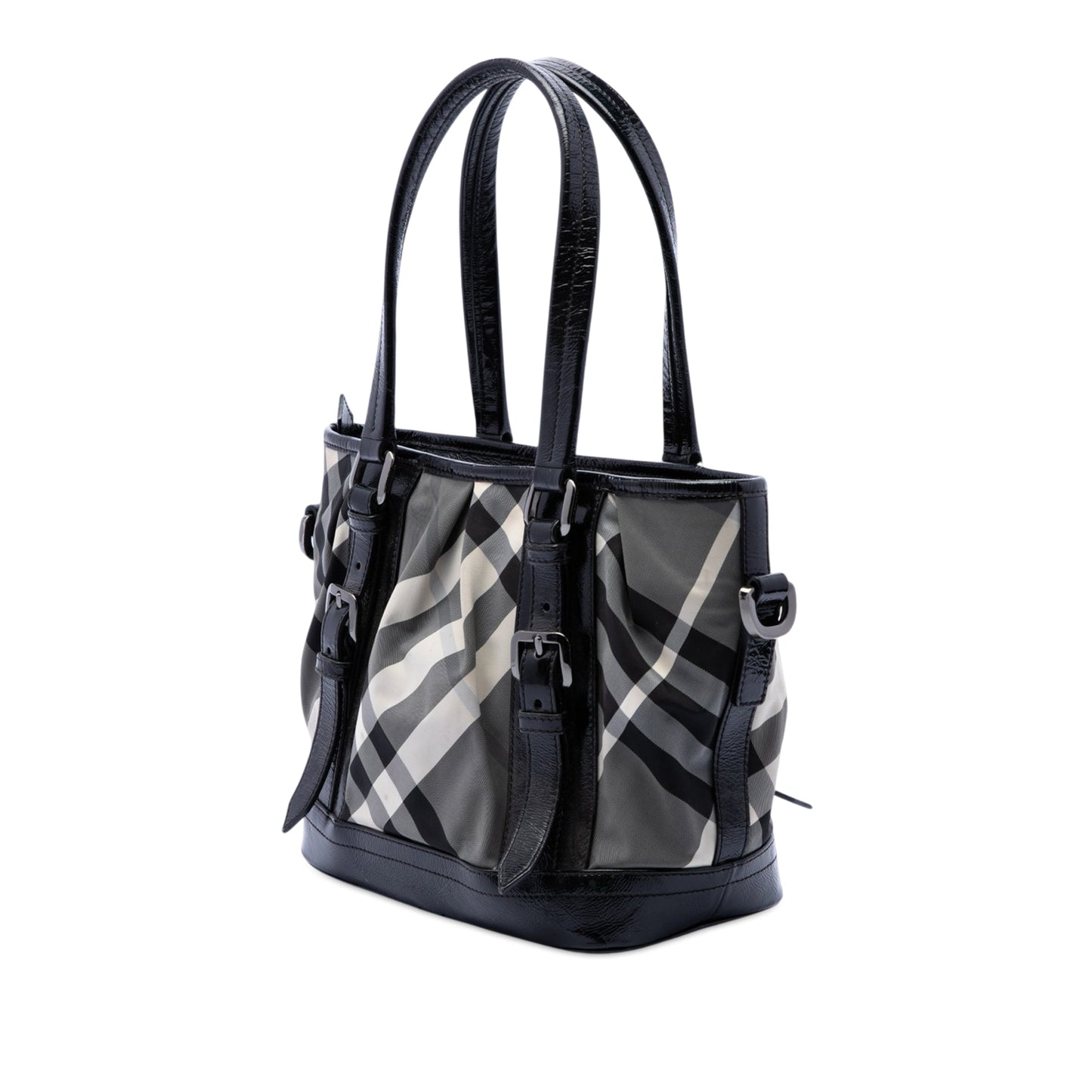 Burberry Beat Check Nylon Lowry Satchel