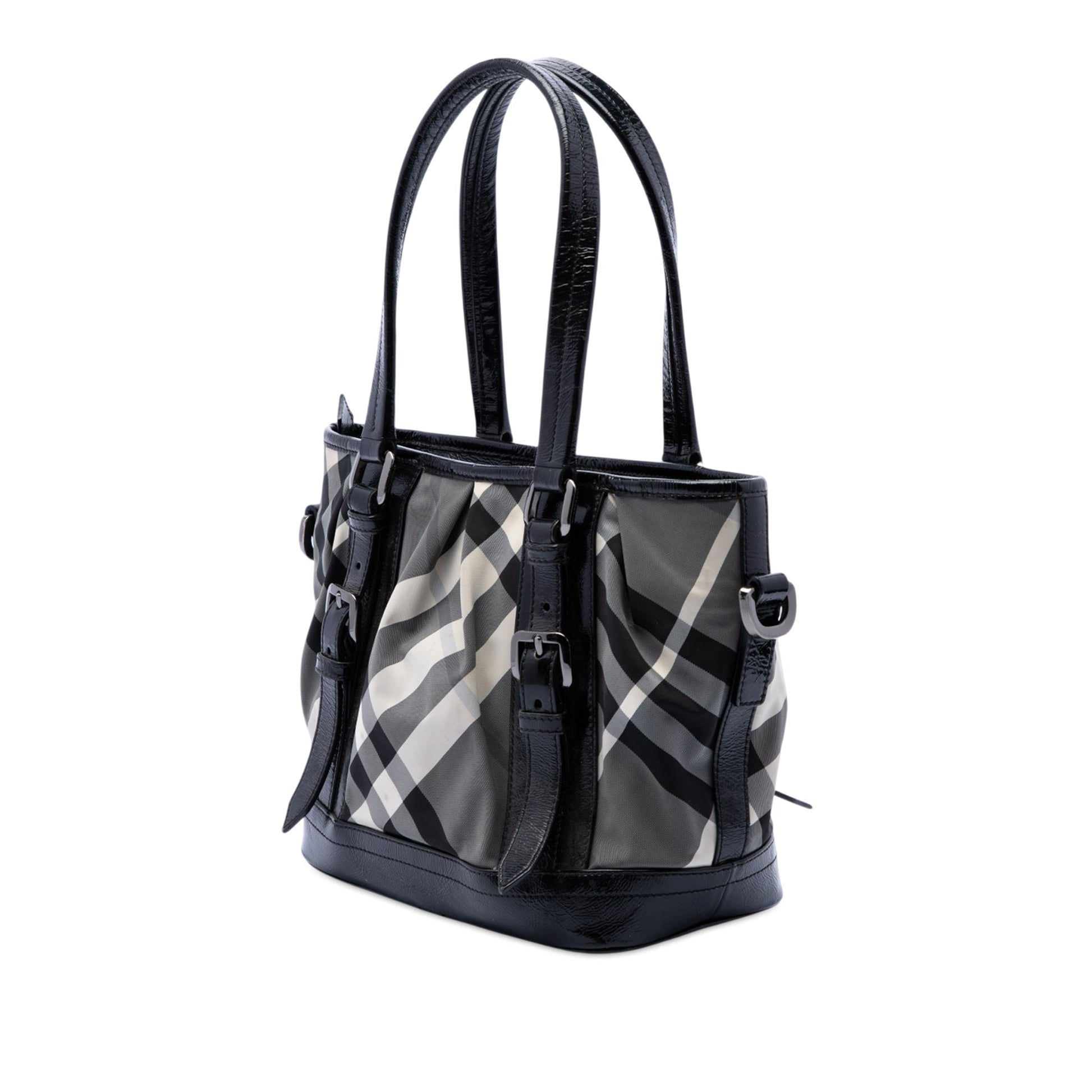 Burberry Beat Check Nylon Lowry Satchel