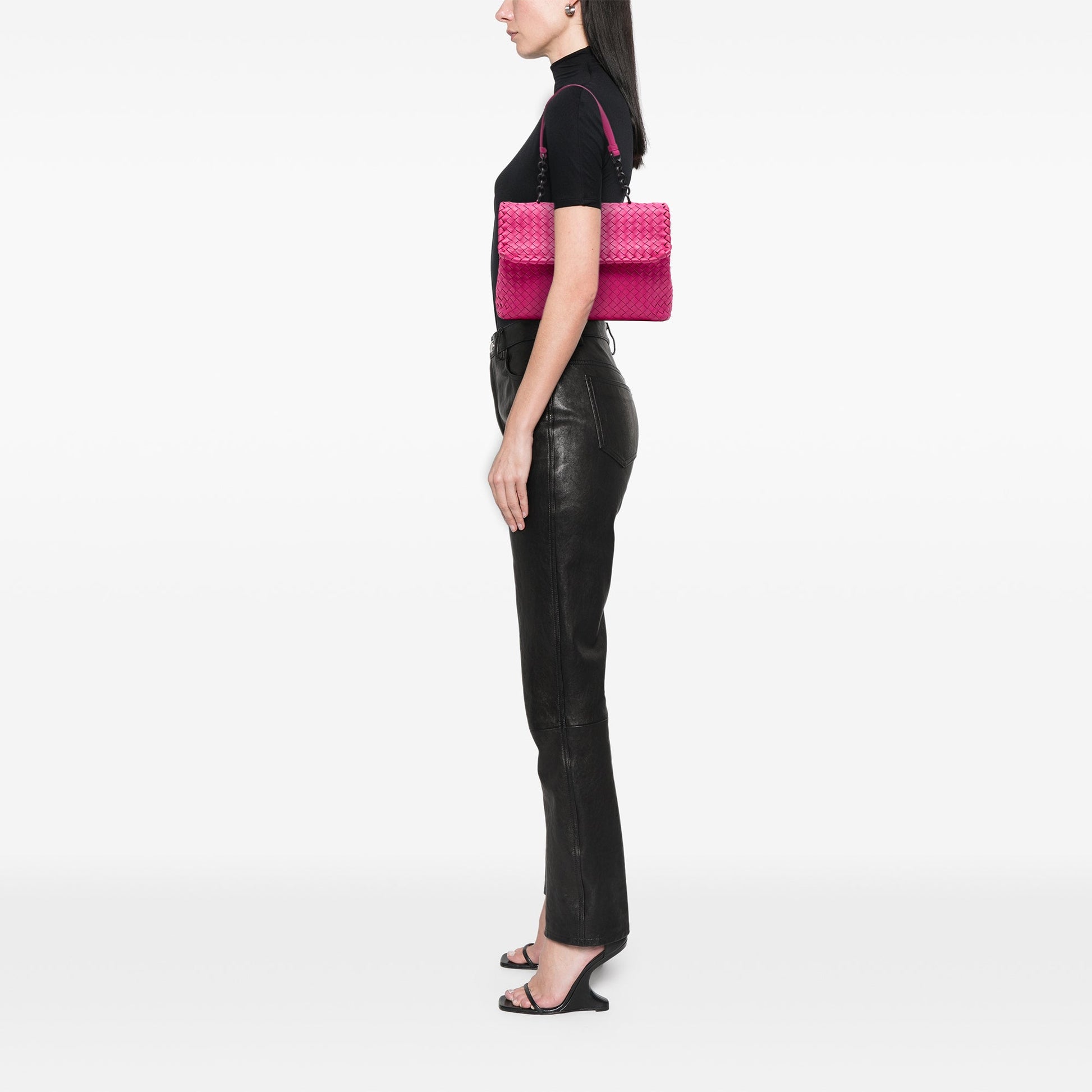 Bottega Veneta Medium Nappa Intrecciato Olimpia Shoulder Bag