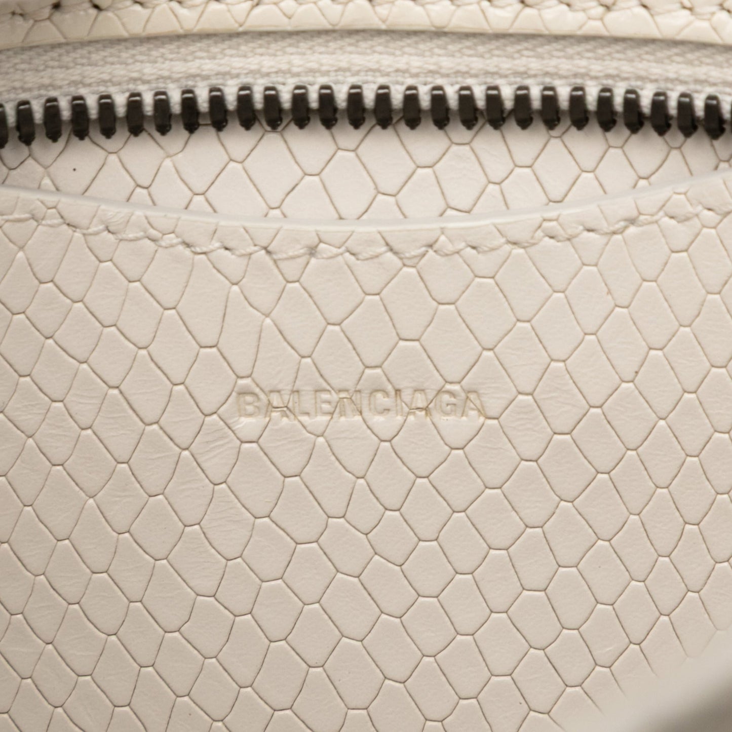 Balenciaga Mini Python Embossed Calfskin Neo Classic City Satchel