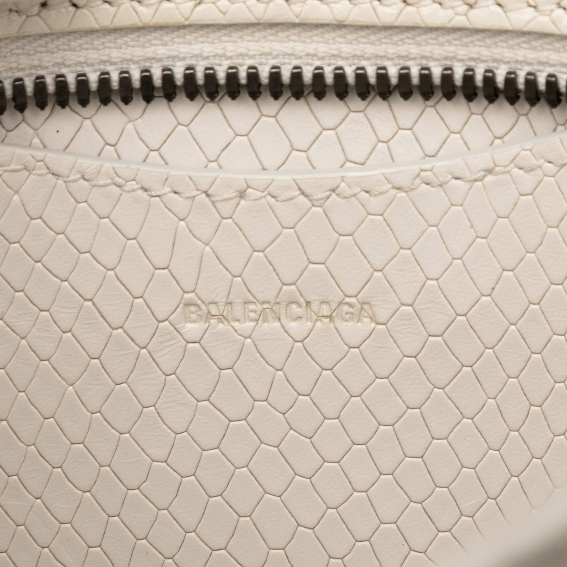 Balenciaga Mini Python Embossed Calfskin Neo Classic City Satchel