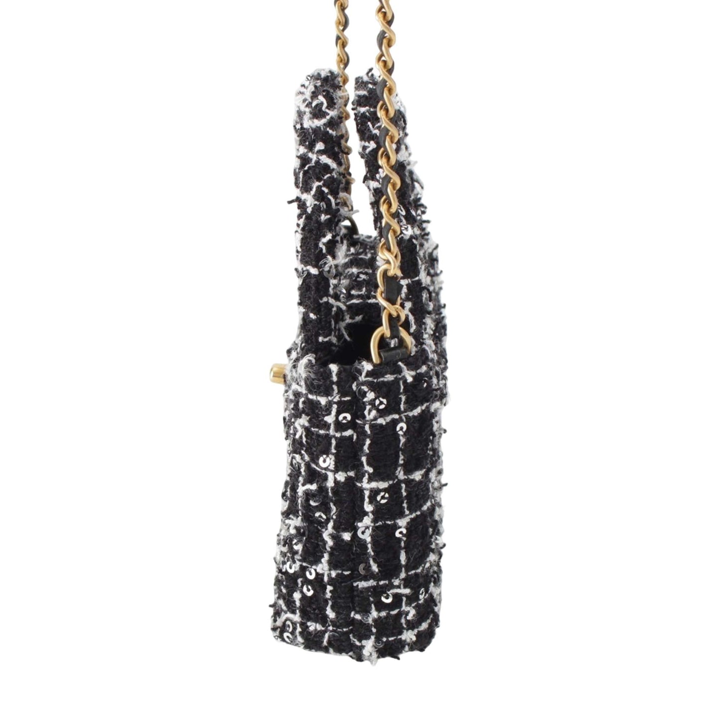 Chanel Nano Tweed Kelly Clutch on Chain