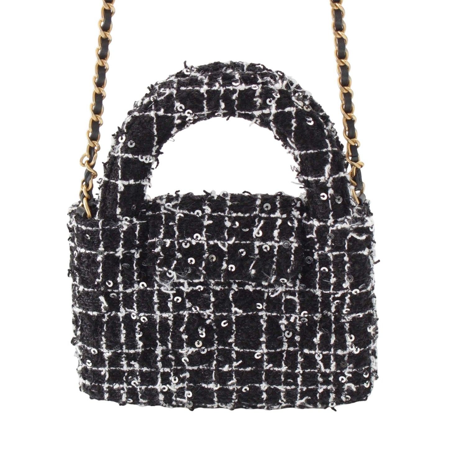 Chanel Nano Tweed Kelly Clutch on Chain