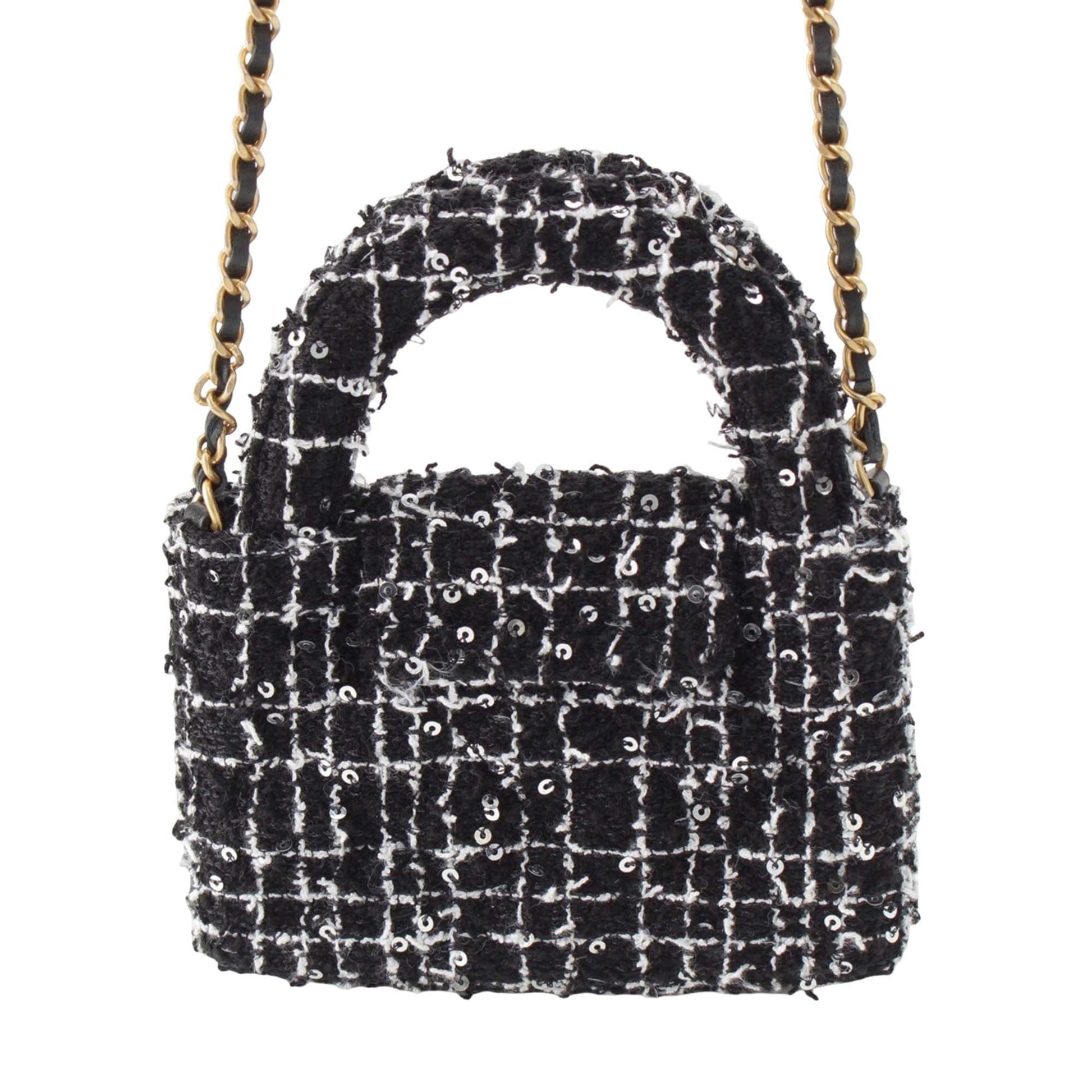 Chanel Nano Tweed Kelly Clutch on Chain