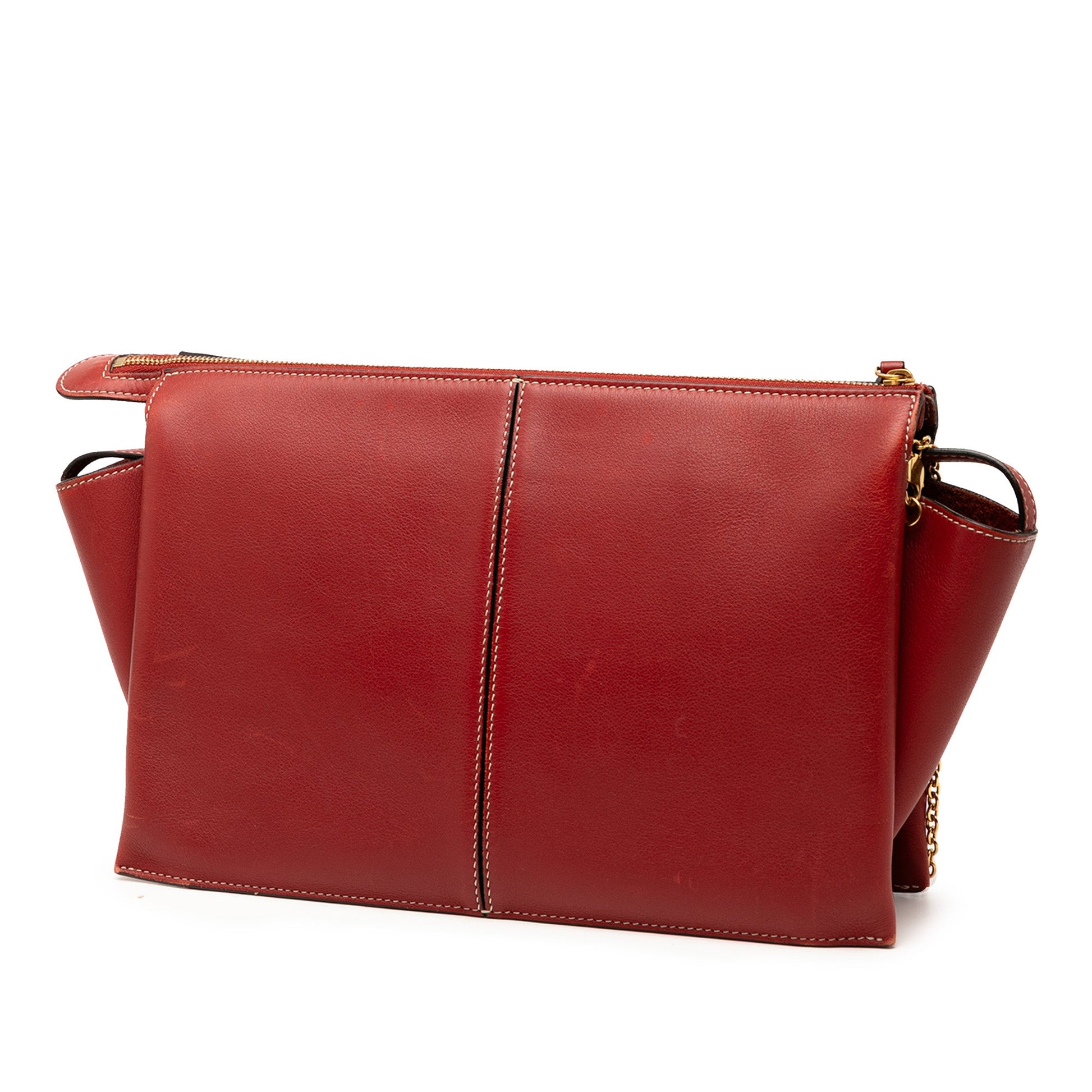 Celine Trifold Leather Clutch On Chain