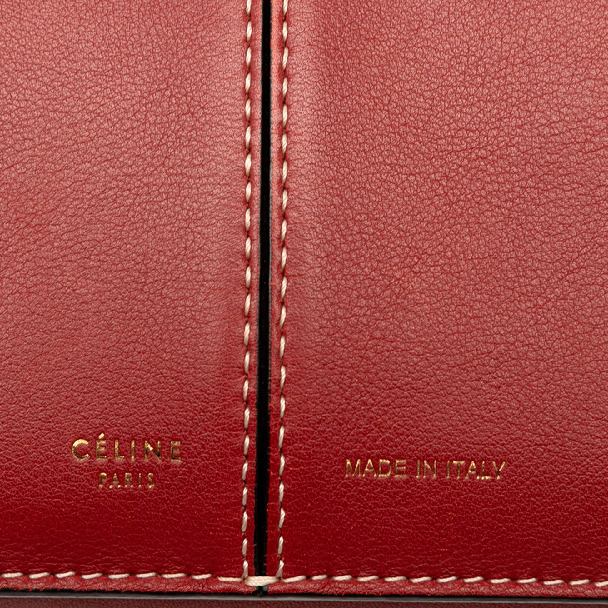 Celine Trifold Leather Clutch On Chain