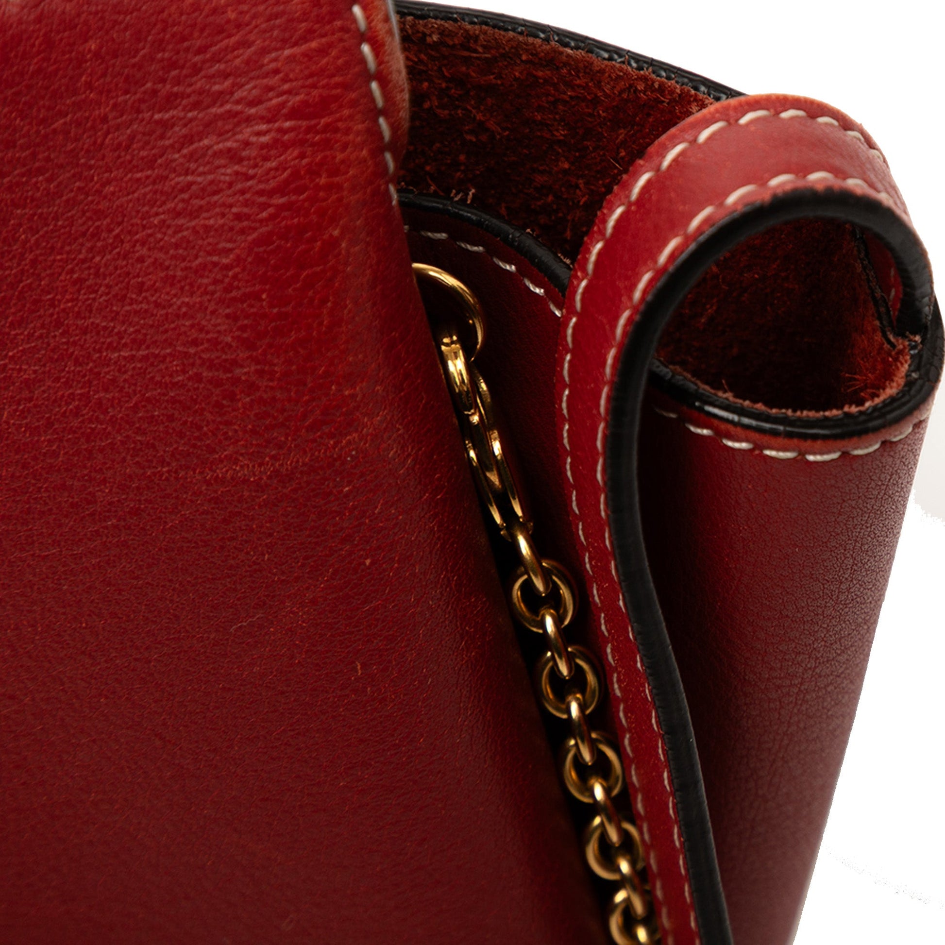Celine Trifold Leather Clutch On Chain