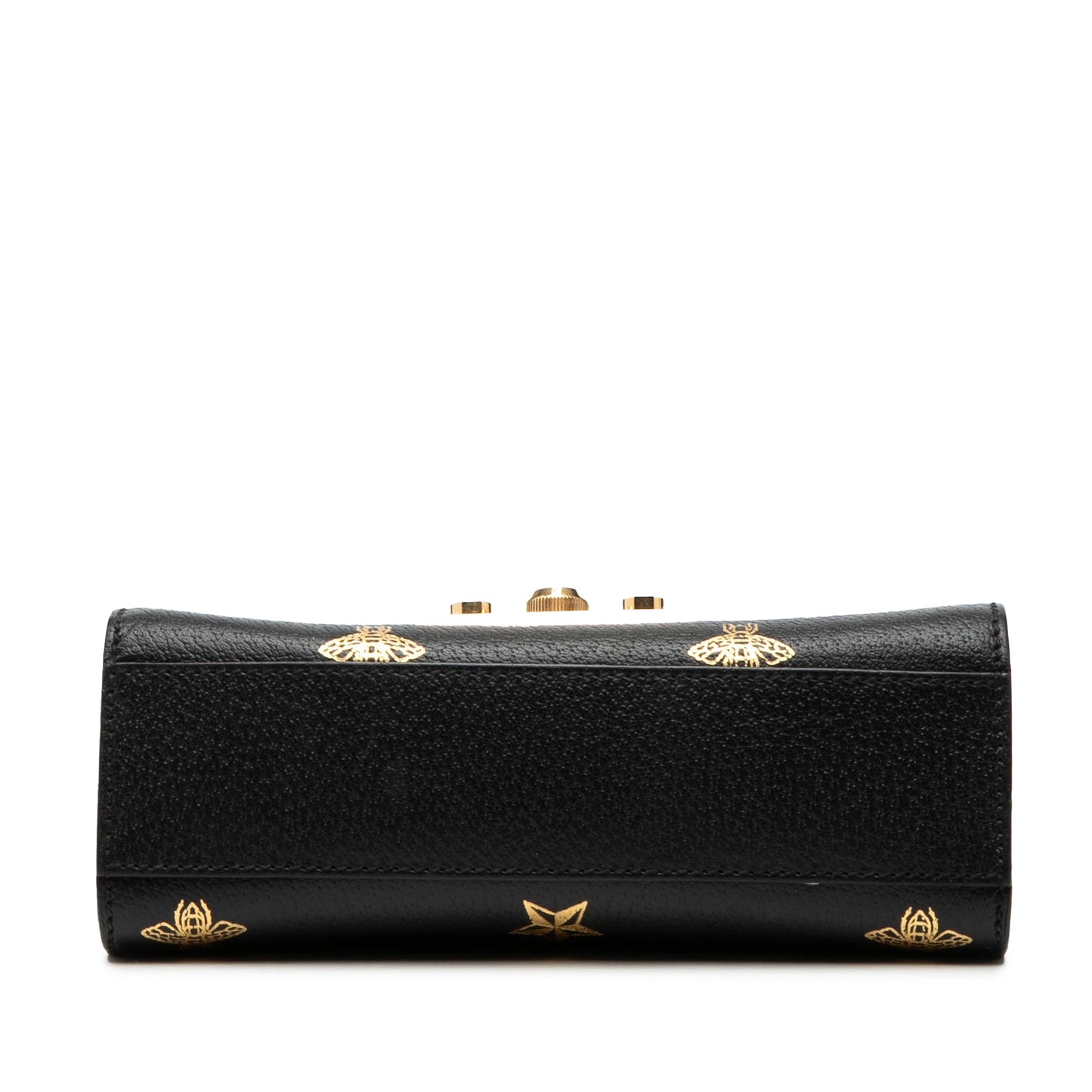 Gucci Small Leather Bee Star Padlock Crossbody